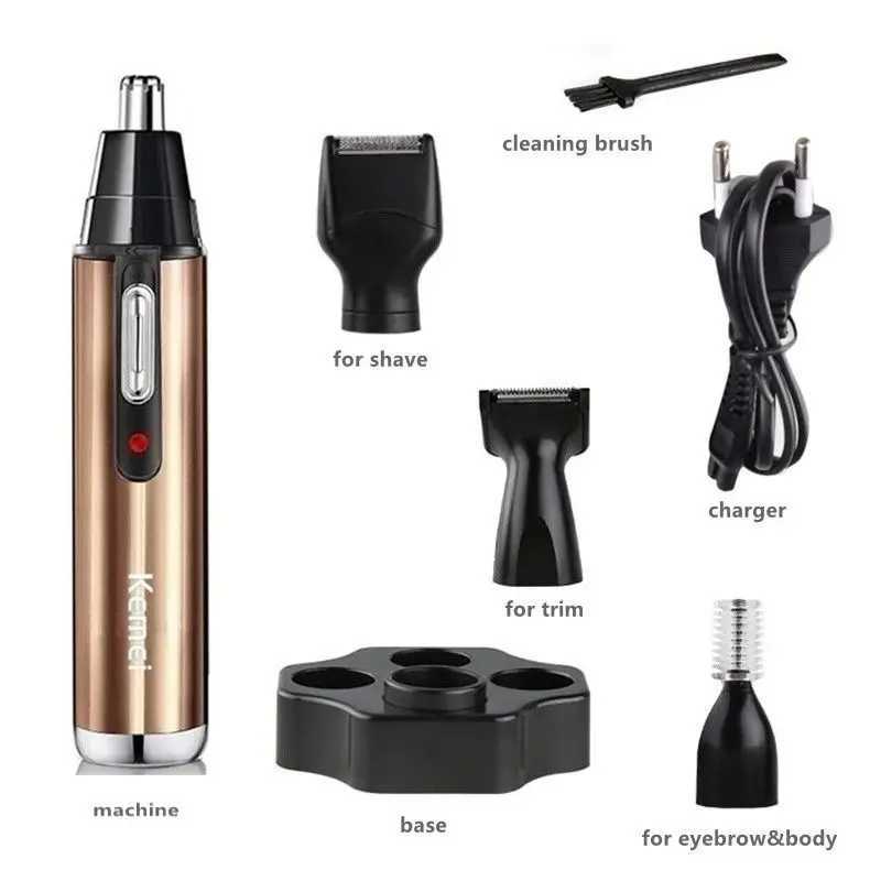Rechargeable Electric All In One Hair Trimmer For Men Grooming Kit Beard Trimer Facial Eyebrow Trimmer Nose Ear Shaver W241227