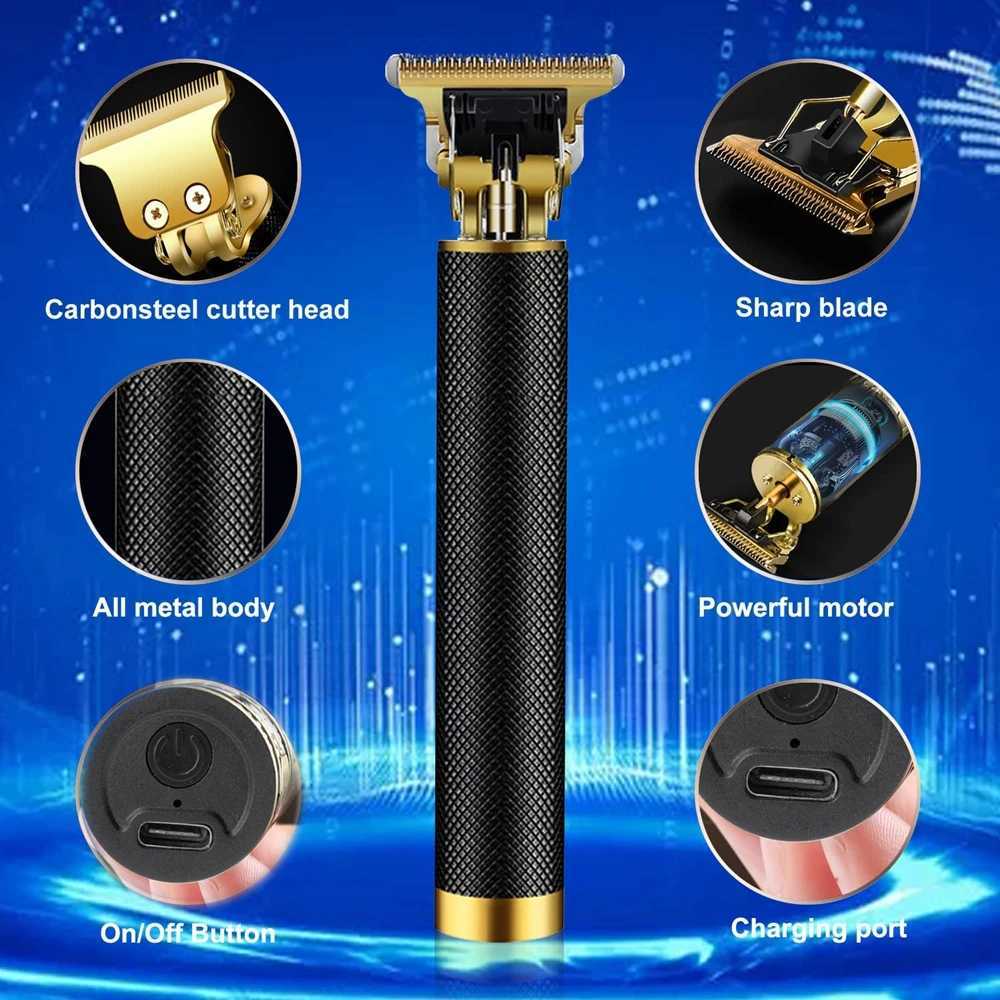 Professional Electric Rechargeable Hair Clipper Machine Hair Barber Trimmer For Men Hair Cutting Professional Beard Trimmer W241227