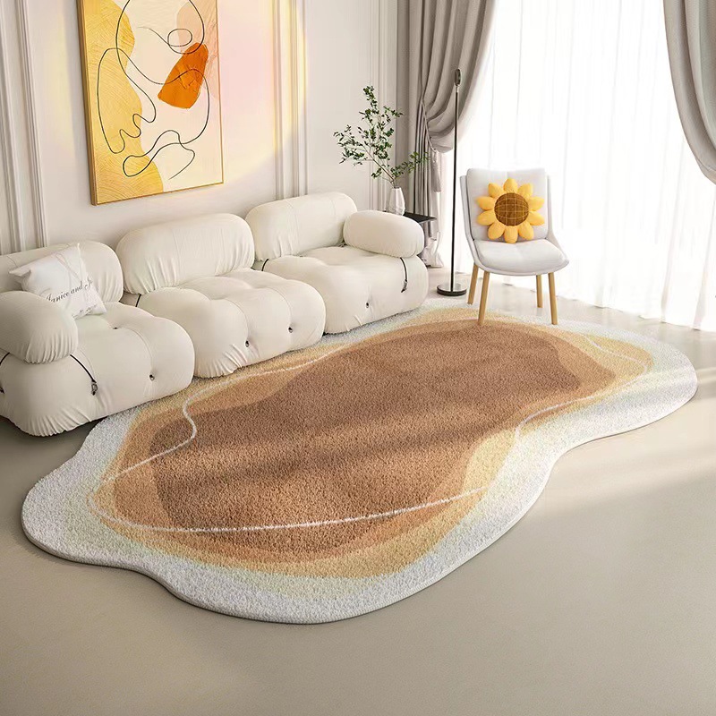 5108-318-44.6-Modern Minimalist Large Area Living Room Carpets Beige Line