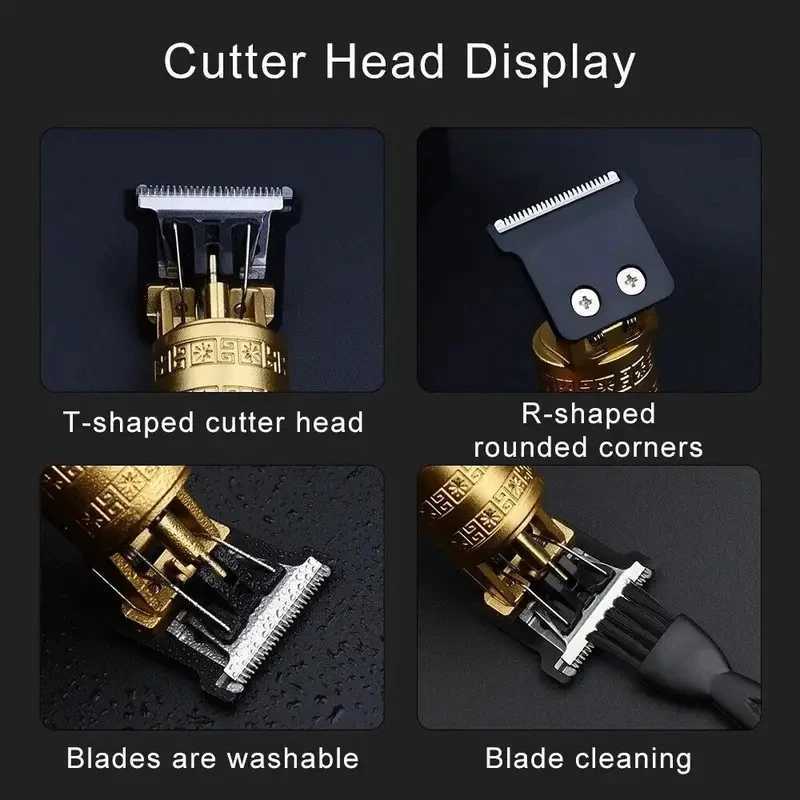 1pc T9 Longfeng hair clipper USB charging Electric hair clipper Oil Head Cutter Plastic Tube Electric Barber W241227