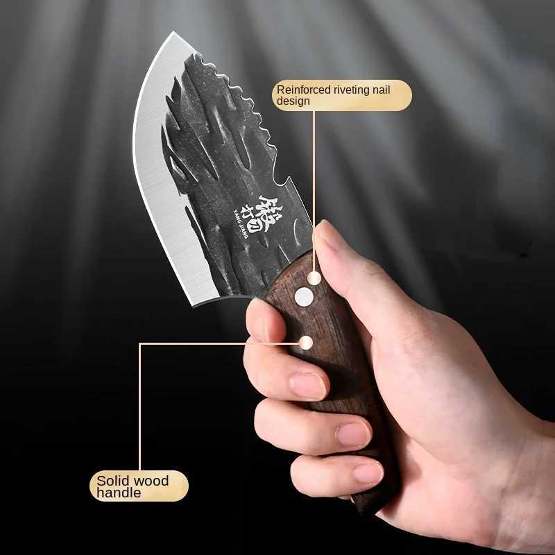 Forged Kitchen Cleaver Chef Knife Slicing Boning Peeling But Knife Meat Vegetable Cutting Paring Tools Y241227
