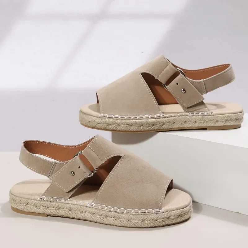High Quality Womens Sandals Summer Arrivals Plus Size 43 Open Toe Shoes Ladies Casual Flat Sandals Espadrilles Shoes Party Woman T241227