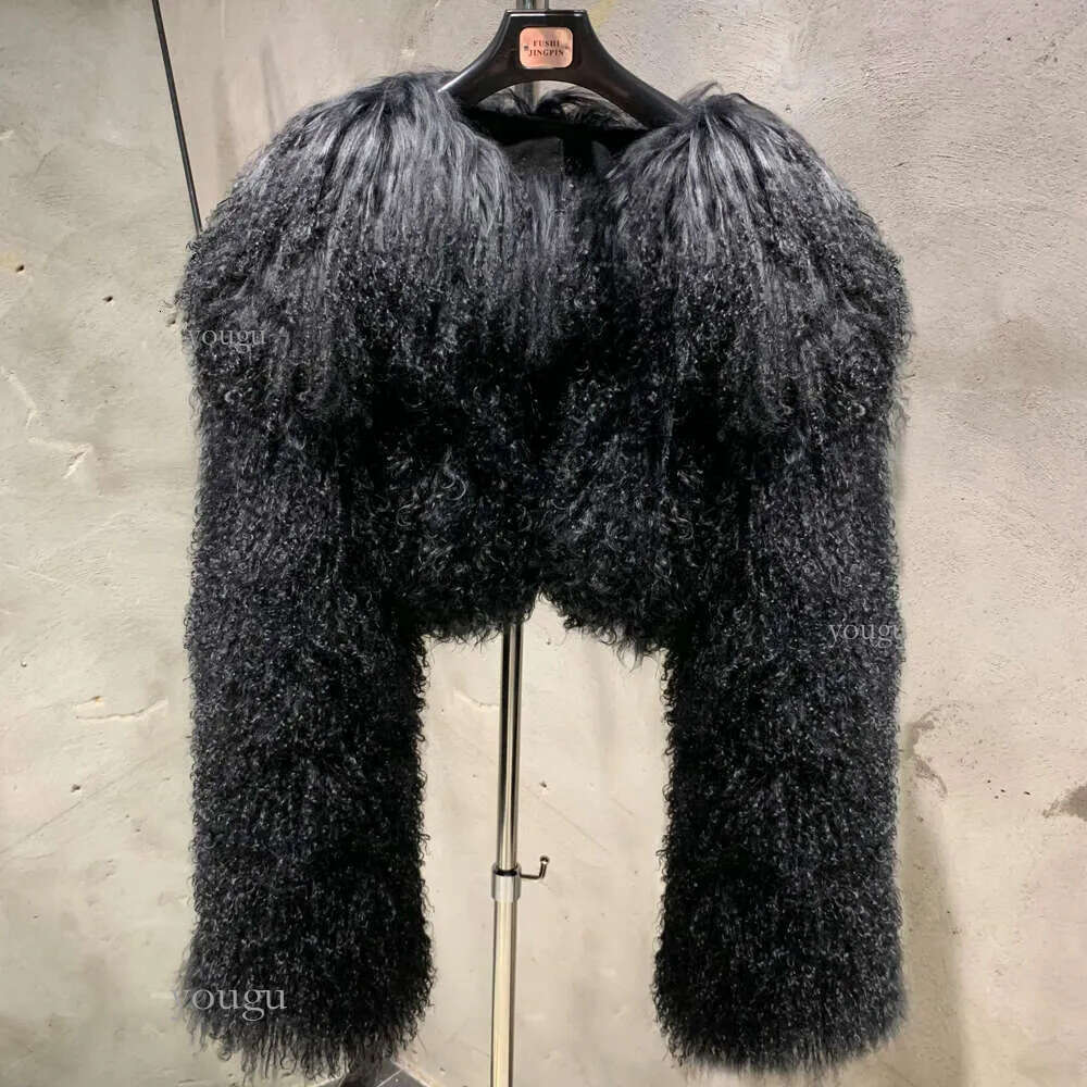 Sheep Fur Bomber Women s Mongolian Coat Winter Warm Natural Cloth