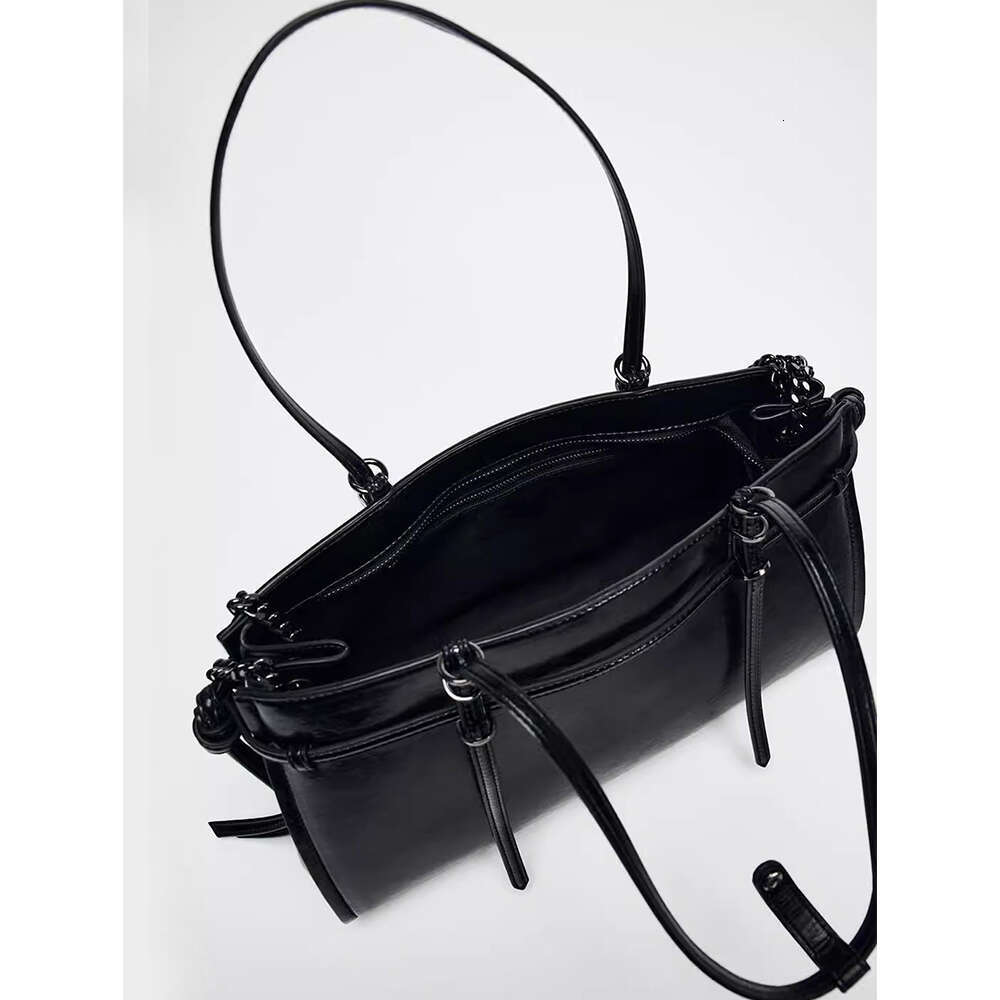 Women's Bags Handbag Large Black Leather Tote Bag Top Handle Women's Handbag Woven Design Shoulder Bags For Women Commuting Shopper Purses