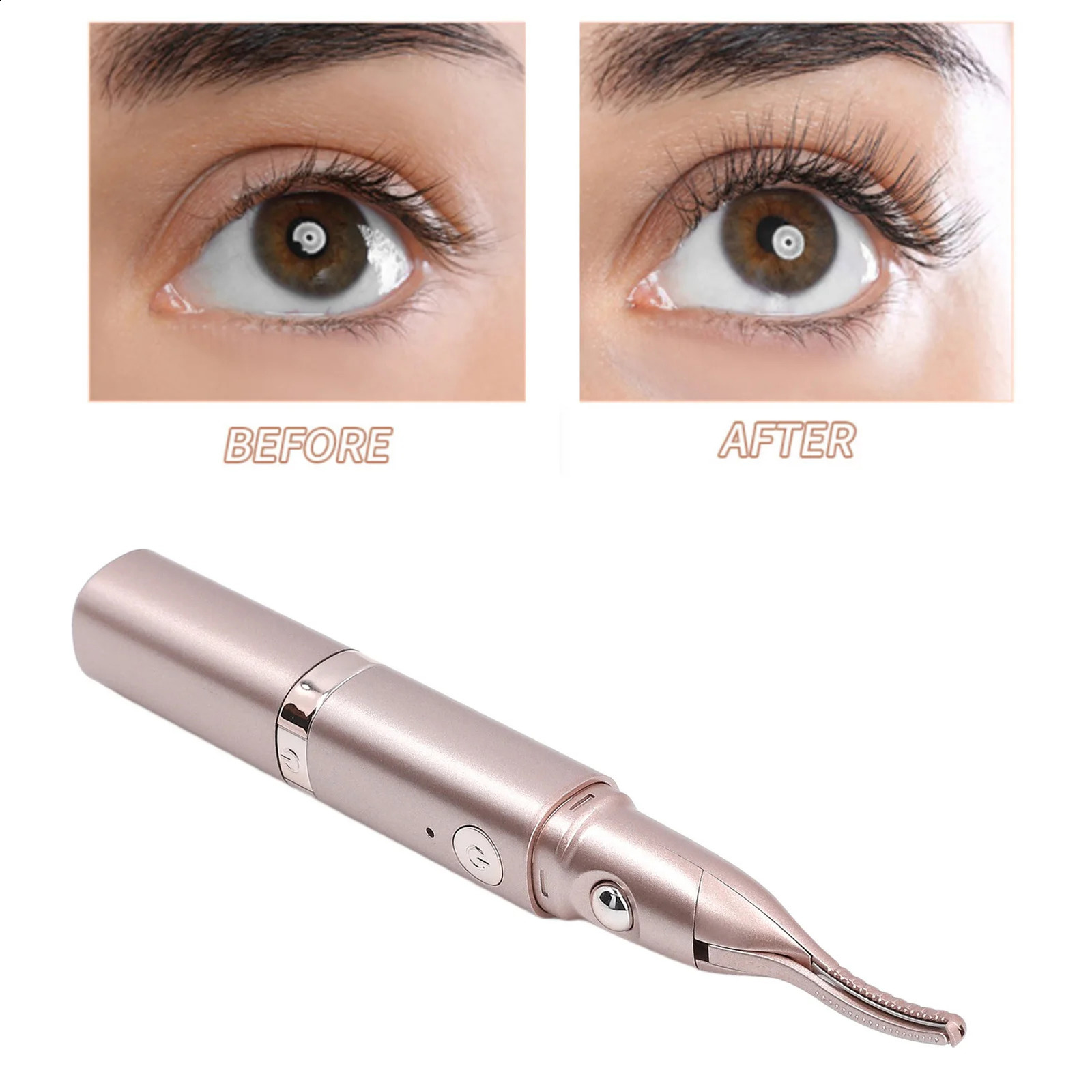 Electric Eyebrow Trimmer Electric Lash Curler Slim Selectable Temperatures 10mAh Battery Nose Hair Trimming Portable for Home 241226