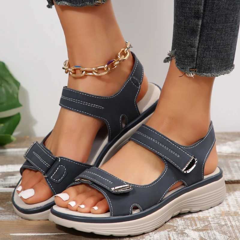 High Quality Summer Women Sandals Wedges Non-slip Women Casual Shoes Beach Open Toe Slippers comfor Fashion Women womens sandals New T241227