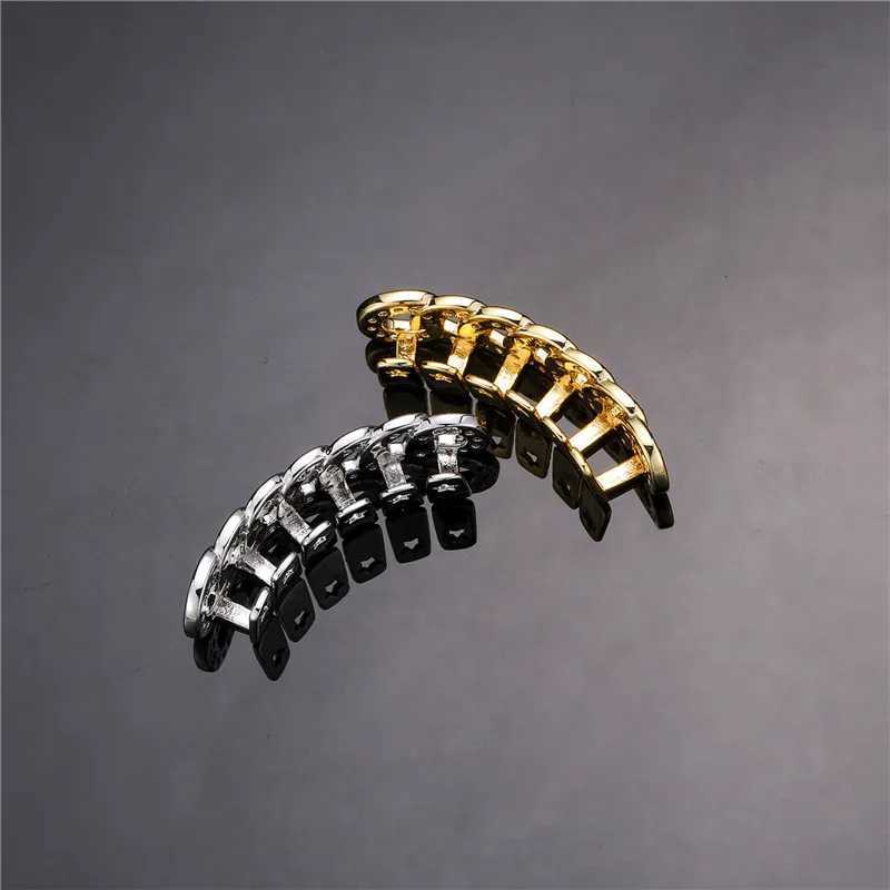 Feel Style Teeth Grillz Cs Unisex d Out Cubic Zirconia Top Bottom Box Packing Hip Hop Jewelry For Men Women Grillz Set Gift W241227