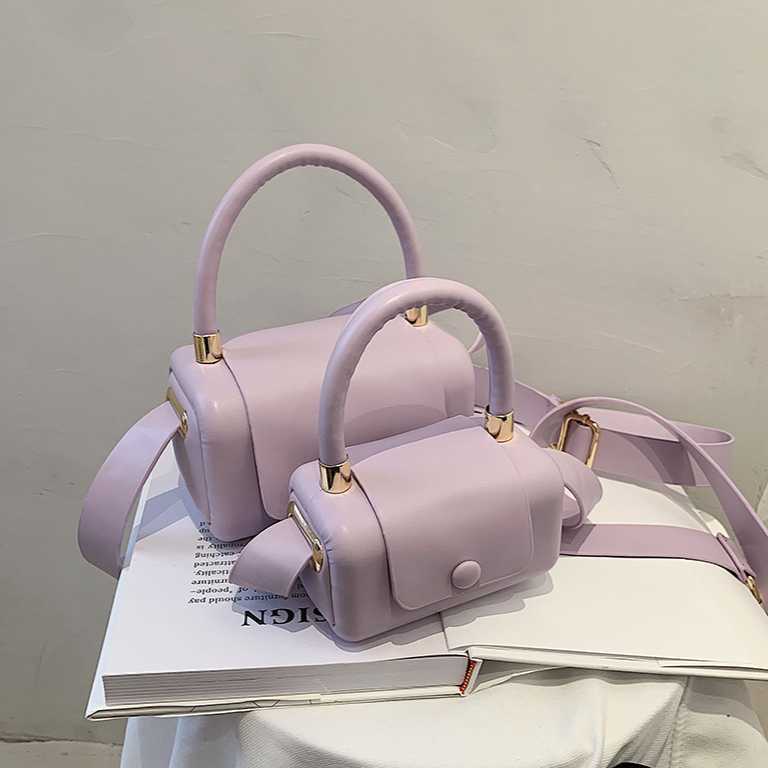 Bag women trendy pottery handbag, popular candy color, simple single shoulder diagonal pillow bag 241215