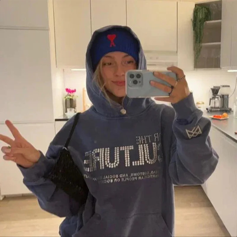 MensAutumn Hooded Hoodie American Style Personalized Outfit Trendy Autumn Clothing for Men Retro Jacket Thickened 241223