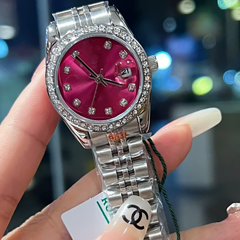 Fashion women 28mm quartz luxury watches designer gold Stainless steel watches