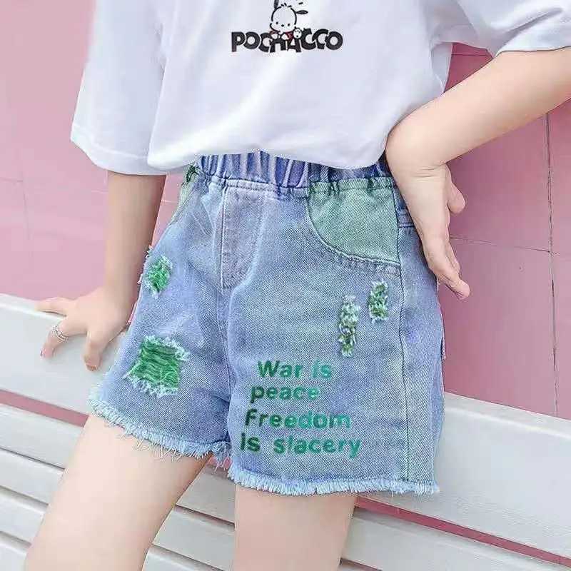 New Girls Denim Shorts Summer Kids Girl Hot Pants Clothing Baby Casual Jean Shorts 4 6 8 10 12 14 Year W241227