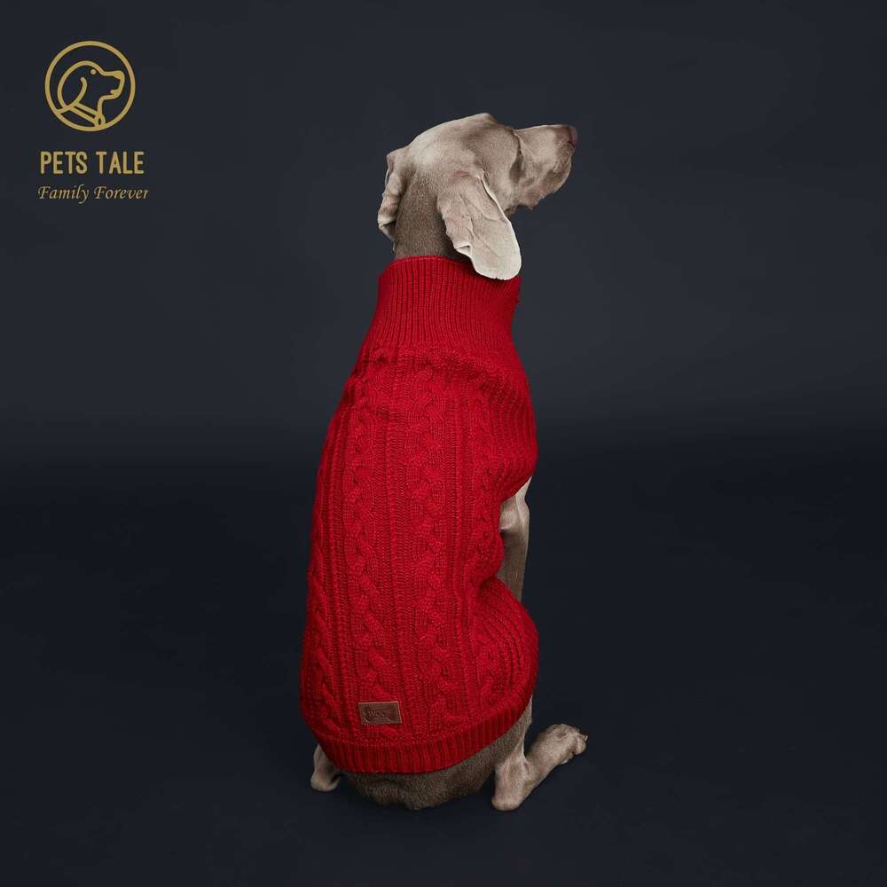 1pc Plain Color Pet Knitted Sweater For Autumn And Winter Dog Warm Clothes