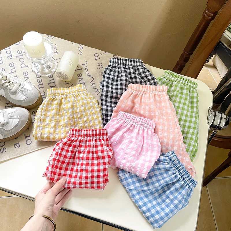 Milancel Korean style summer girls shorts childrens unisex anti mosquito pants casual loose boys solid color shorts 2-7Y W241227