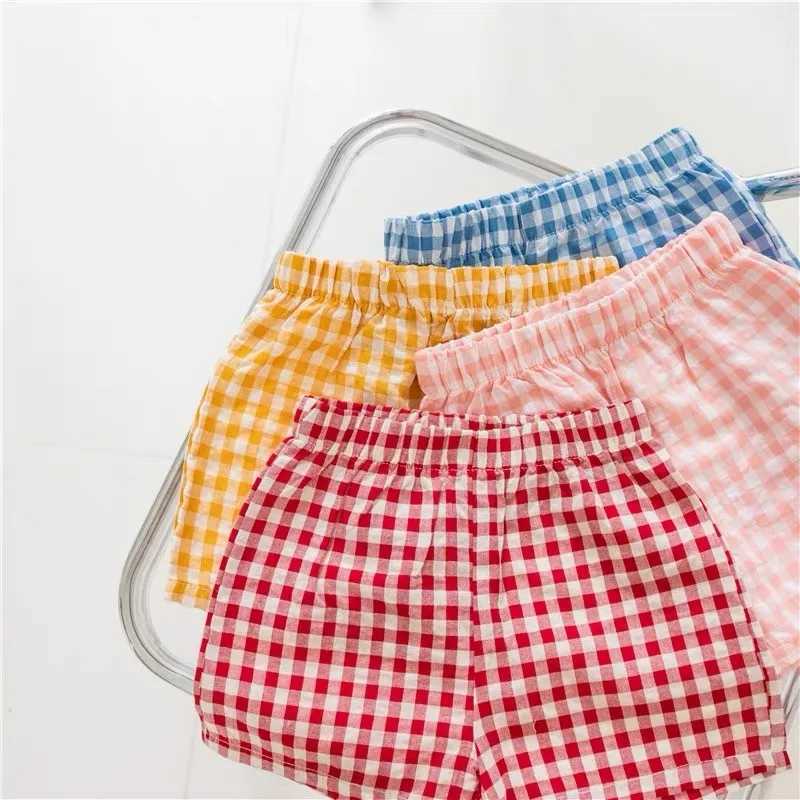 Childrens flat shorts new style casual sports pants loose thin version family pants summer boys and girls cute and fashionable beach shorts W241227