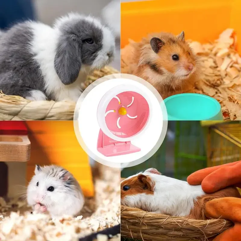 Hamster Running Disc Toy 3 Size Silent Small Pet Rotatory Jogging Wheel Small Pets Sports Wheel Toys Hamster Cage Accessories