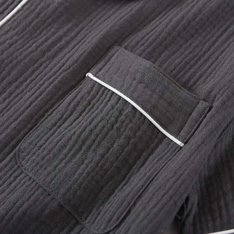 Pajamas for Men Summer Cotton Solid Color Home Clothing Set Short Sleeved Thin Style Long Trousers Sleepwear Clothes for MenXJ241227