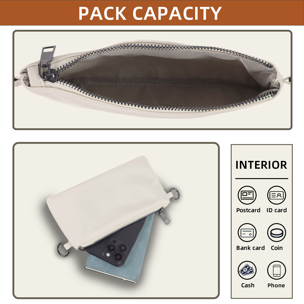 New 2pcs Set Women's Wrist Bag Portable Waterproof Oxford Cloth Card Bag Mini Coin Purse Storage Bag
