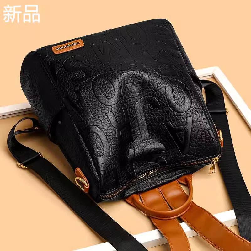 Kangaroo for women 2024 anti-theft travel backpack fashionable top layer cowhide soft leather new product