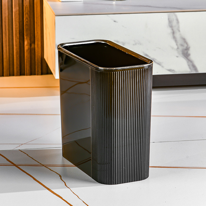 Compact PET Trash Bin with Unique Slot Opening and Sturdy Locking Mechanism