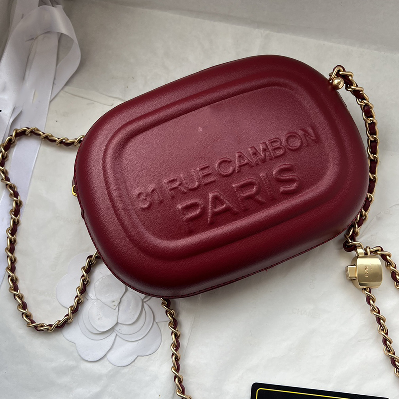 25A Gold Ball Mini Camera Bag Makeup Bags 18cm Designer Womens Shoulder Bag Leather Classic Alphabet Print Gold Hardware Metal Matelasse Chain Handheld Crossbody