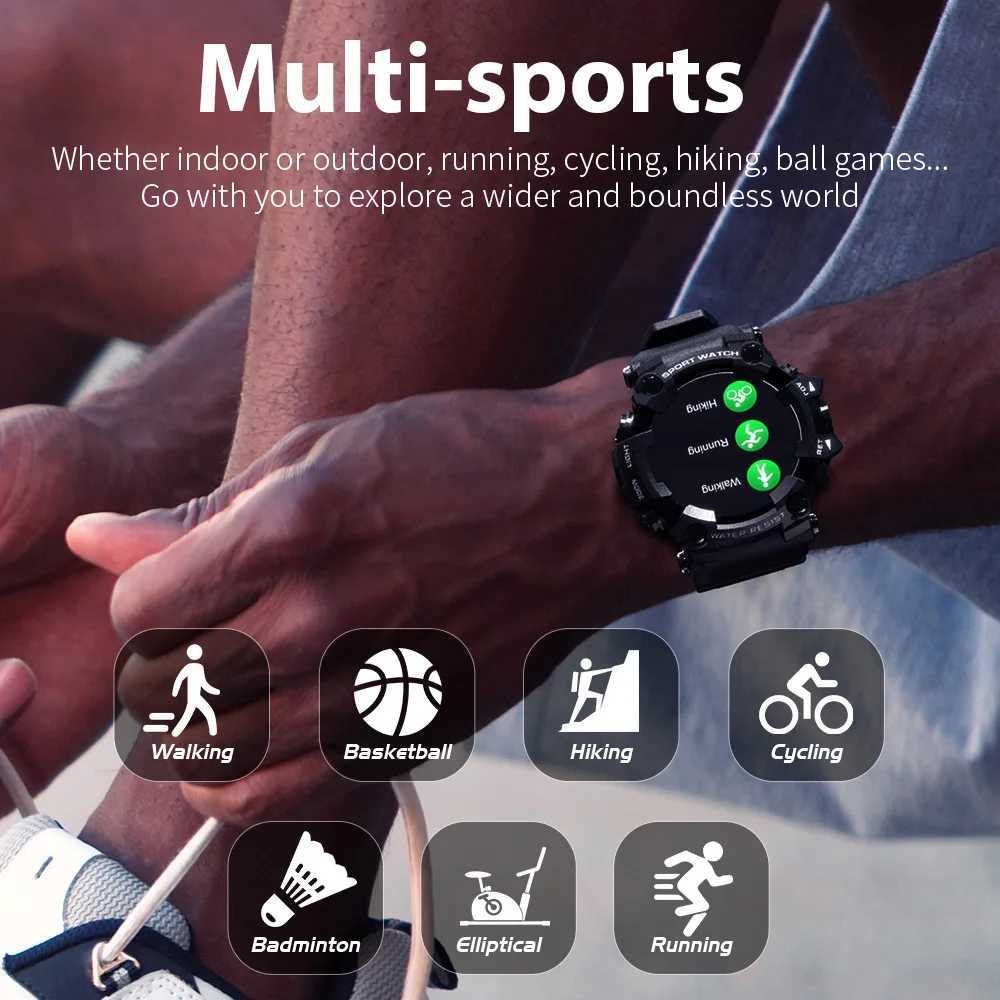 2021 ATTACK Fl Touch Sn Fitness Tracker Smart Watch Men Rate Monitor Blood Pressure Smartwatch For Android ios Z241227