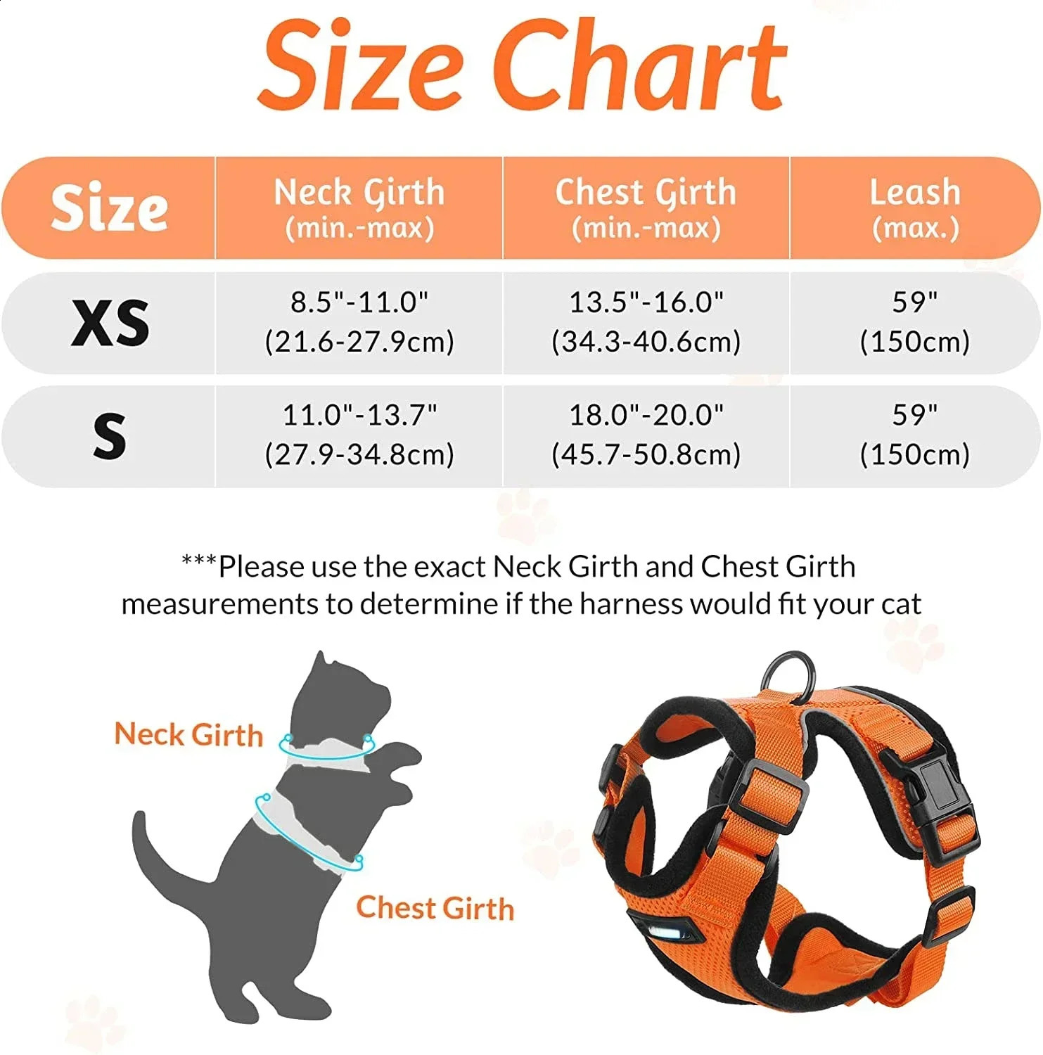 ATUBAN Cat Harness and Leash for WalkingEscape Proof Soft Adjustable Vest Harnesses for CatsEasy Control Breathable Reflective 241225