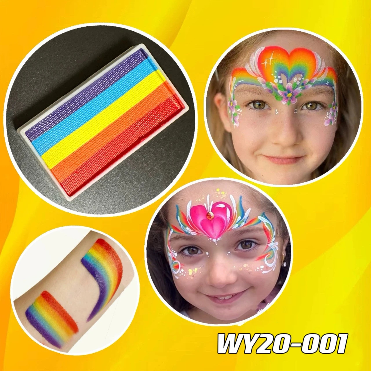 High Quality 20g 30g Splitcake Face Paint Body Art Painting Makeup Rainbow Split Cake Face Cosplay Holiday Make up 241224