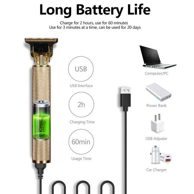 2023 Hot Sale Hair Cutting Machine Barber For Men Professional Hair Trimmer Wireless Electric Hair Clipper Men Beard Shaver W241227