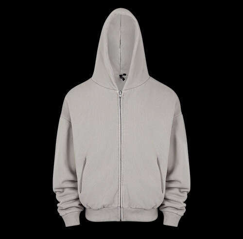 Solid color street versatile pocket zipper cardigan loose trendy brand hooded sweatshirt