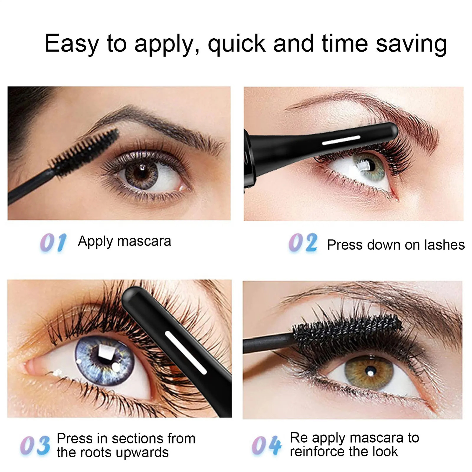 Electric Lash Curler Type C Rechargeable 4 Speed Heat Control Long Lasting Curls Enlarge Eyes Heated Eyelash Curler for Travel 241226