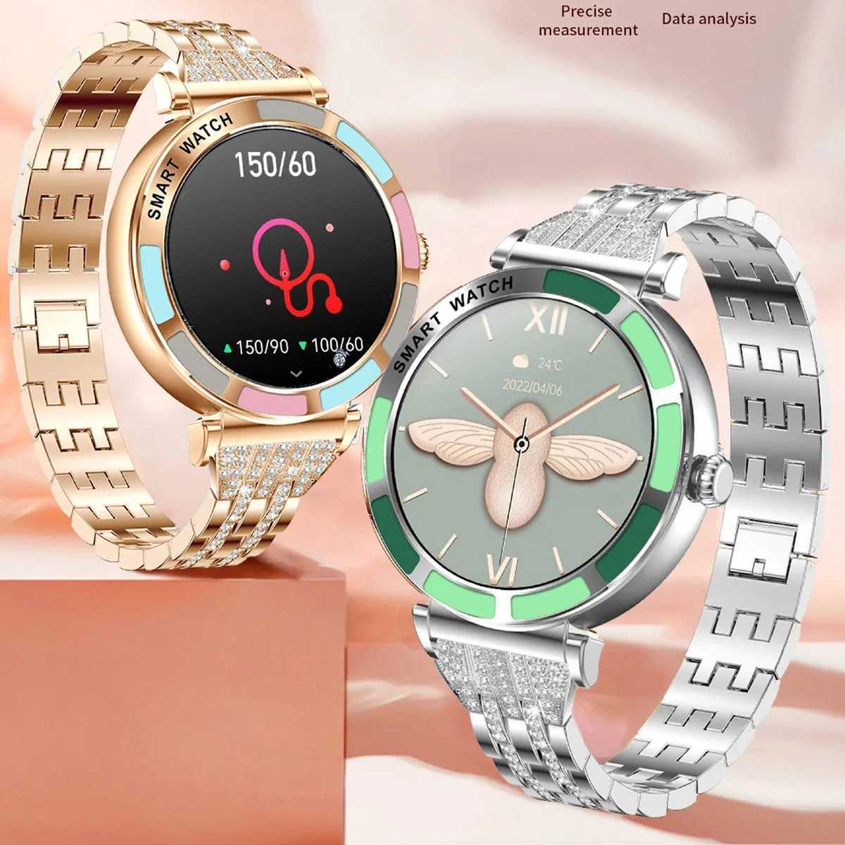 Ladies Luxury Smart Watch for Android iOS HD Sn Call Health Monitoring Fitness Tracker Wen Diamond Smartwatch Z241225