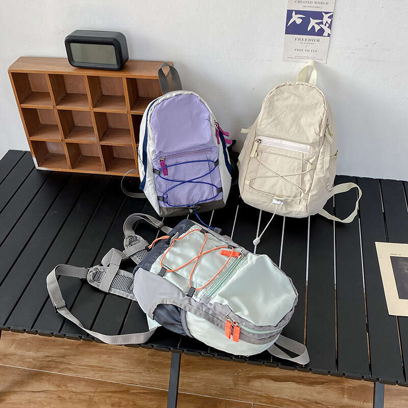 Japanese Small Book Bag Women, New Instagram Style Cute Drawstring Mini Casual Bag, Travel Lightweight Backpack For Women