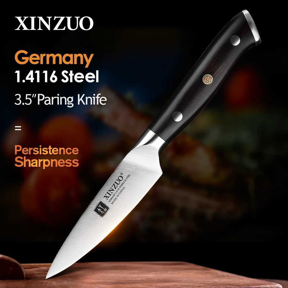 XINZUO 3.5-inch Japanese style practical knife with ergonomic ebony handle German 1.4116 stainless steel peeling fruit kitchen chef knife Y241227