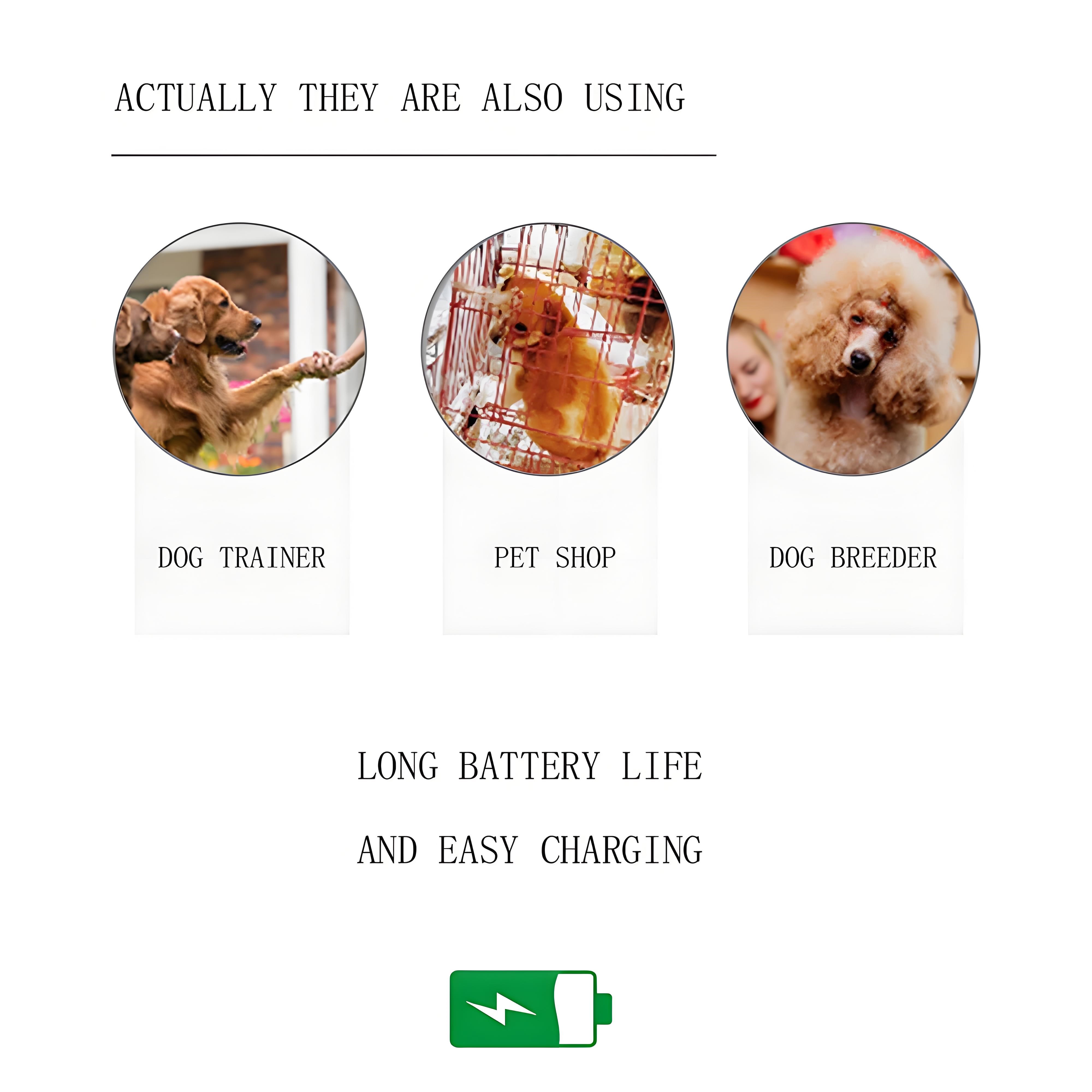 Dog Training Collar/Auto-barking Stopper 2 in 1 Function 500m Remote Control Range Waterproof Pet Electric Collar For Most Dogs