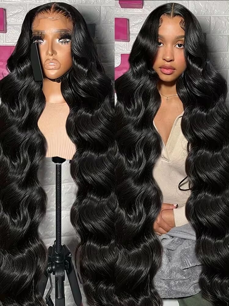 Melodie 220% HD 13X6 Front Human Hair Wigs 40 Inches Transparent Body Wave 5X5 Closure Brazilian Remy 13X4 Lace Frontal Wig