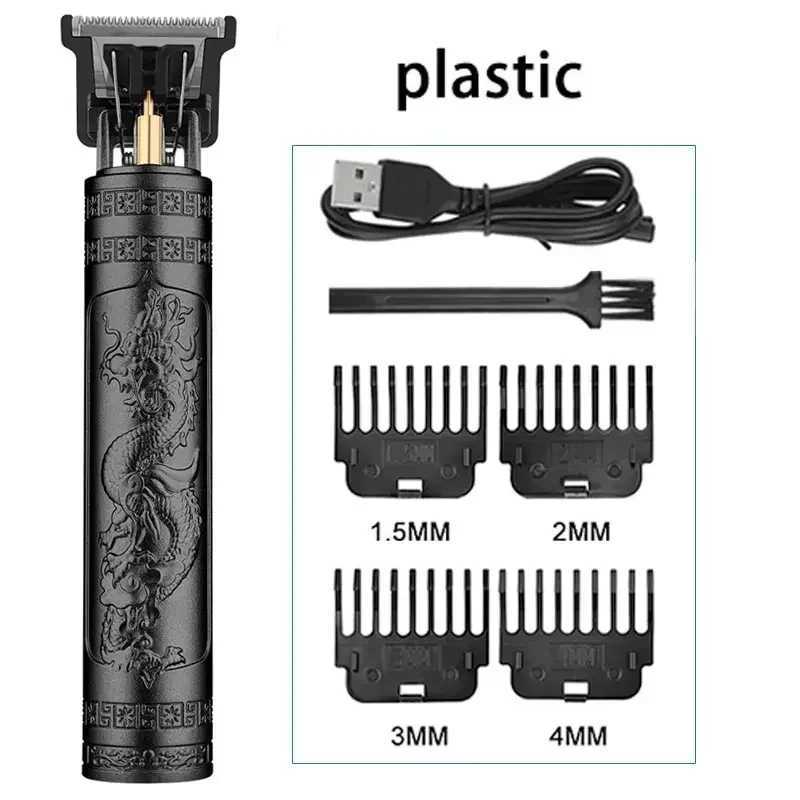 Hair Clipper Professional Cutter High Power Vintage T9 USB Hair Cutting Machine Trimmer for Men Cordless Beard Trimmer Barber W241227