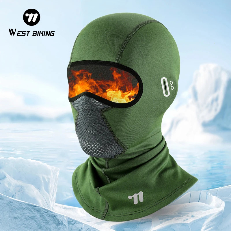 WEST BIKING Balaclava Sports Windproof Warm Fleece Face Scarf Mask Cap Outdoor Bicycle Fishing Ski Motorcycle Cycling Headwear 241226