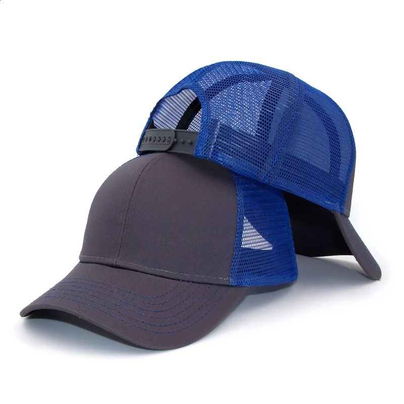 Custom Mesh Splicing Breathable Adjustable Baseball Cap Men Hip Hop Summer Shade Hat Outdoor Women Trucker Caps 241226