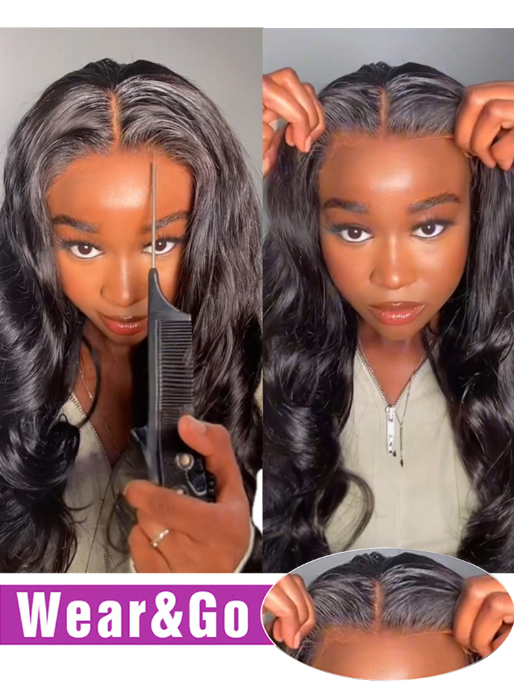 250 Density 7X5 13X4 Glueless Wig Human Hair Ready To Wear Go Preplucked Brazilian13x6 Body Wave Hd Lace Frontal Wigs For Women