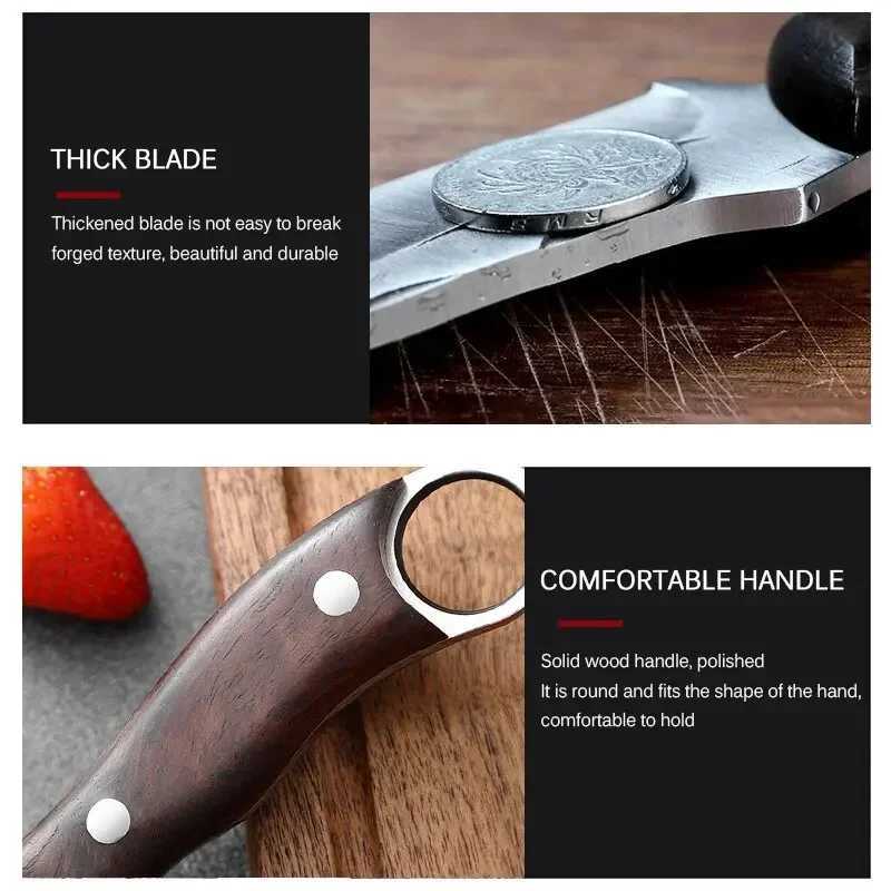 Handmade stainless steel kitchen knife Boning knife fruit with kitchen knife practical chef slicing bread knife kitchen accessory tools Y241227
