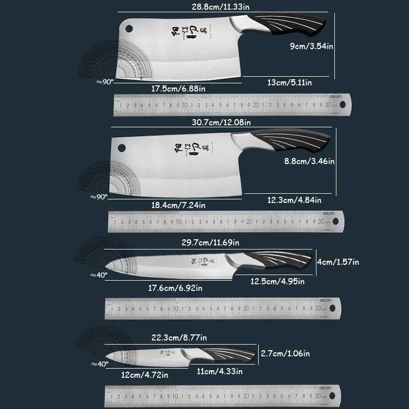 Exquisite household knives peacock tail handle stainless steel MTI functional meat cleaning machine bone cutting machine kitchen accessories Y241227