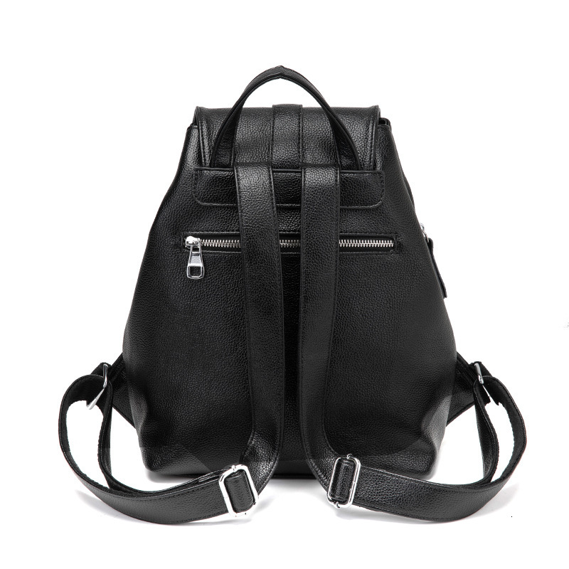 2024 New Korean Edition Simple Leisure Versatile Fashion Women's Backpack Soft Leather Travel Bag