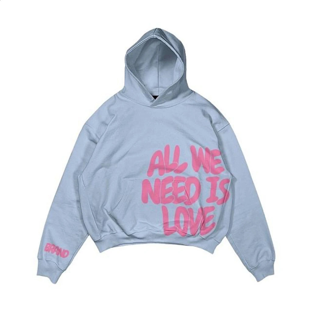 kpop ins all we need is MONEY Print pullover Hoodie women Men Autumn Sweatshirt pullover Hoody BAT SLEEVE For Youth Fans 241226