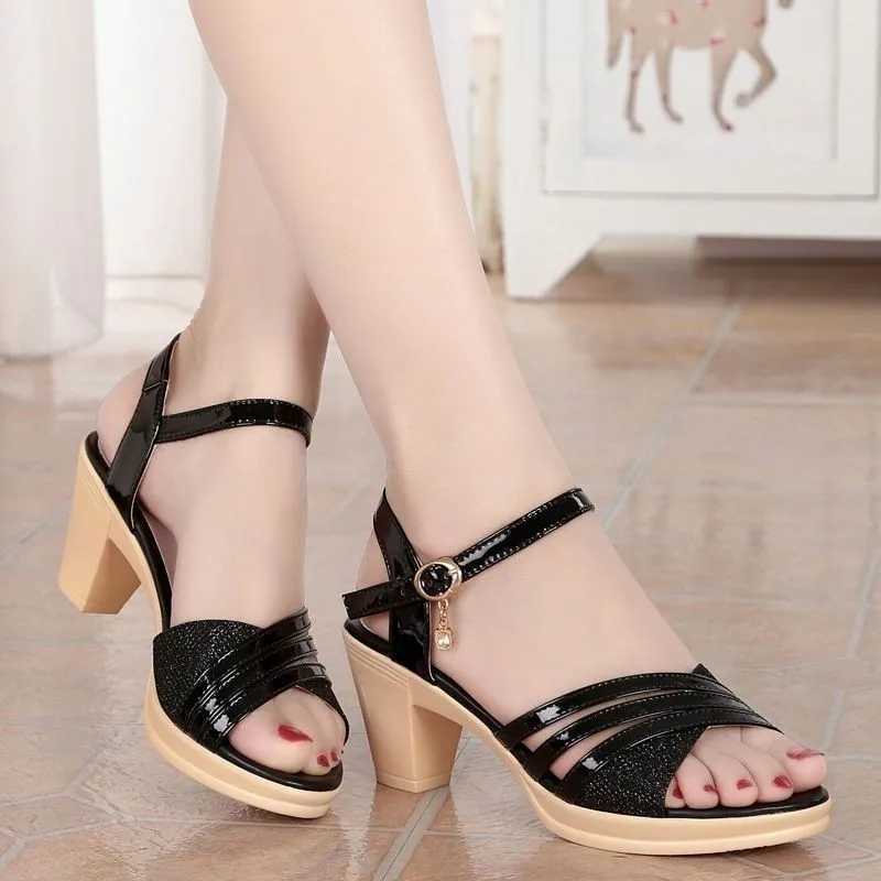 High Quality Shoes for Women Hot Sale Strap Womens Sandals Fashion Peep Toe Dress Sandals Women New Plus Size Heeled Sandals T241227