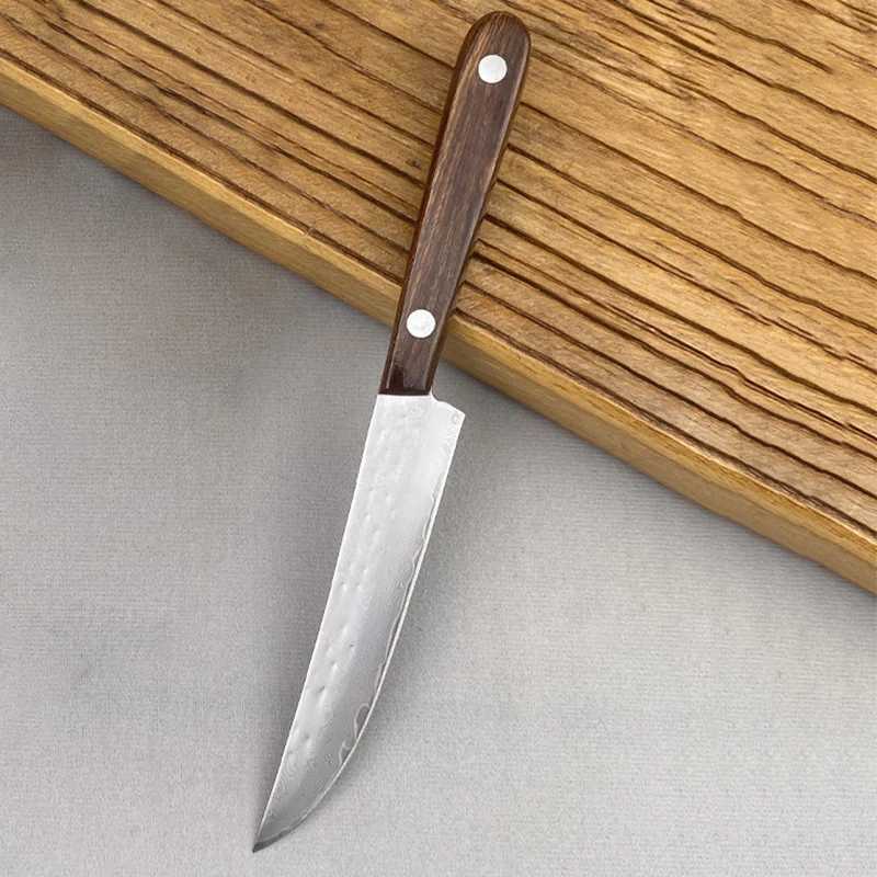 67th floor Damascus steel steak knife kitchen utility knife cutter Boning knife sushi barbecue cutting fishing knife Y241227