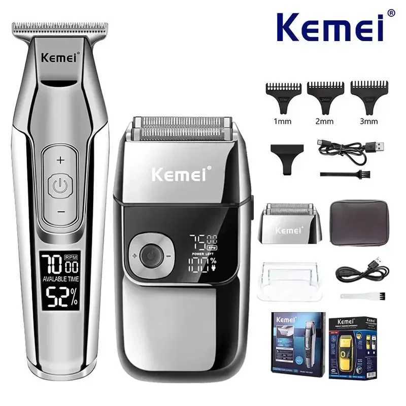Kemei KM-5027 Original Cordless Electric Hair Clipper Rechargeable Hair Trimmer KM-2028 Shaver for Men USB Charging Razor Barber W241227