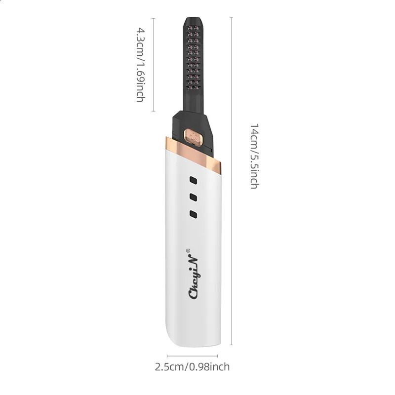 Electric Eyelash Curler Fast Heating Natural Curling Iron Temperature Adjustable Makeup Pen USB Charging 241226