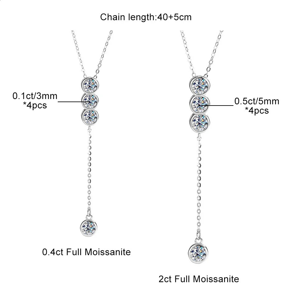 Houtros 3mm5mm Full Necklace for Girls Classic Bubble Clavicular Chain 925 Sterling Silver Party Fine Jewelry GRA 241226