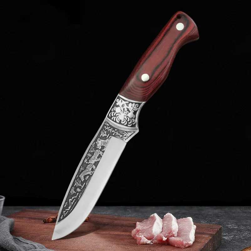 Sharp hand forged kitchen Boning knife stainless steel fruit ingredient knife but vegetable slicer with sheath Y241227