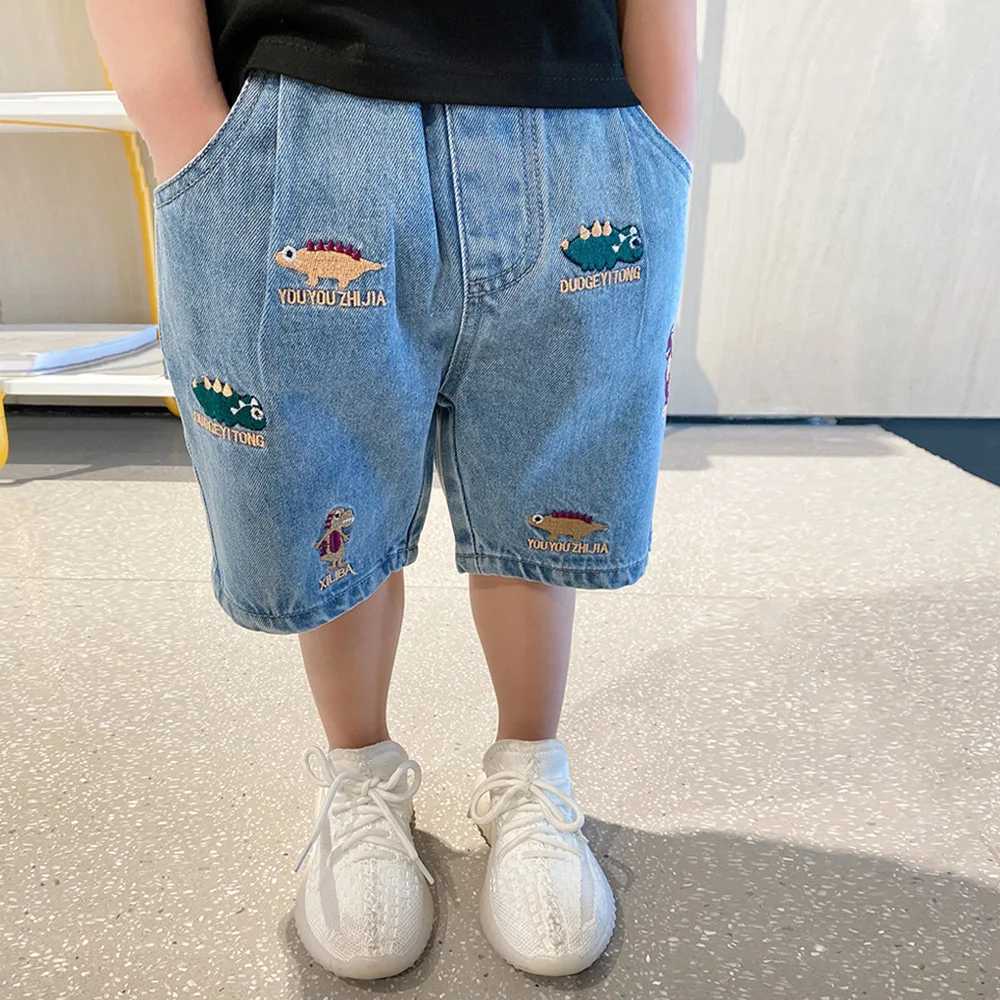 IENENS Childrens Boys Beach Shorts Jeans Childrens Clothing Pants Denim Clothing Bermuda Baby Childrens Casual Trousers W241227
